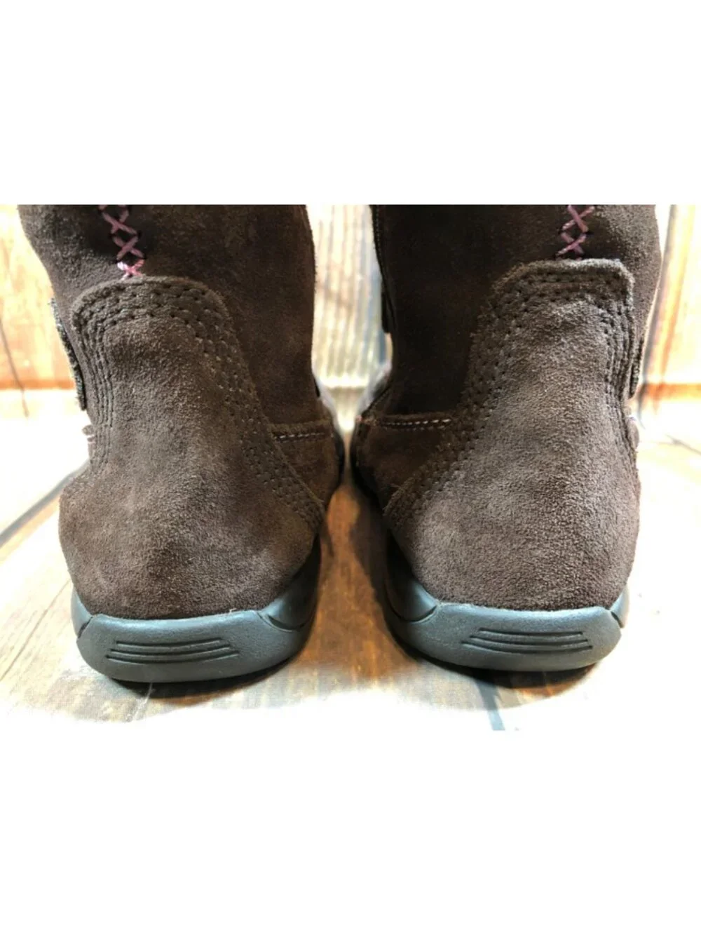 Timberland Girls Kids 4.5 /37  Moorland Hollace Brown Leather Suede Boots